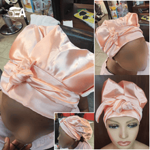 Charger l'image dans la galerie, Bonnet en satin anti-frisottis pour cheveux crépus et bouclés