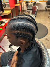 Charger l'image dans la galerie, Cornrow simple sur cheveux naturels non défrisés