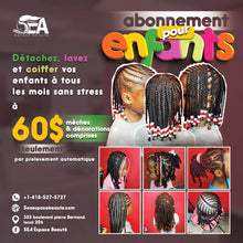 Charger l'image dans la galerie, Abonnement coiffure petite filles de 10ans et moins