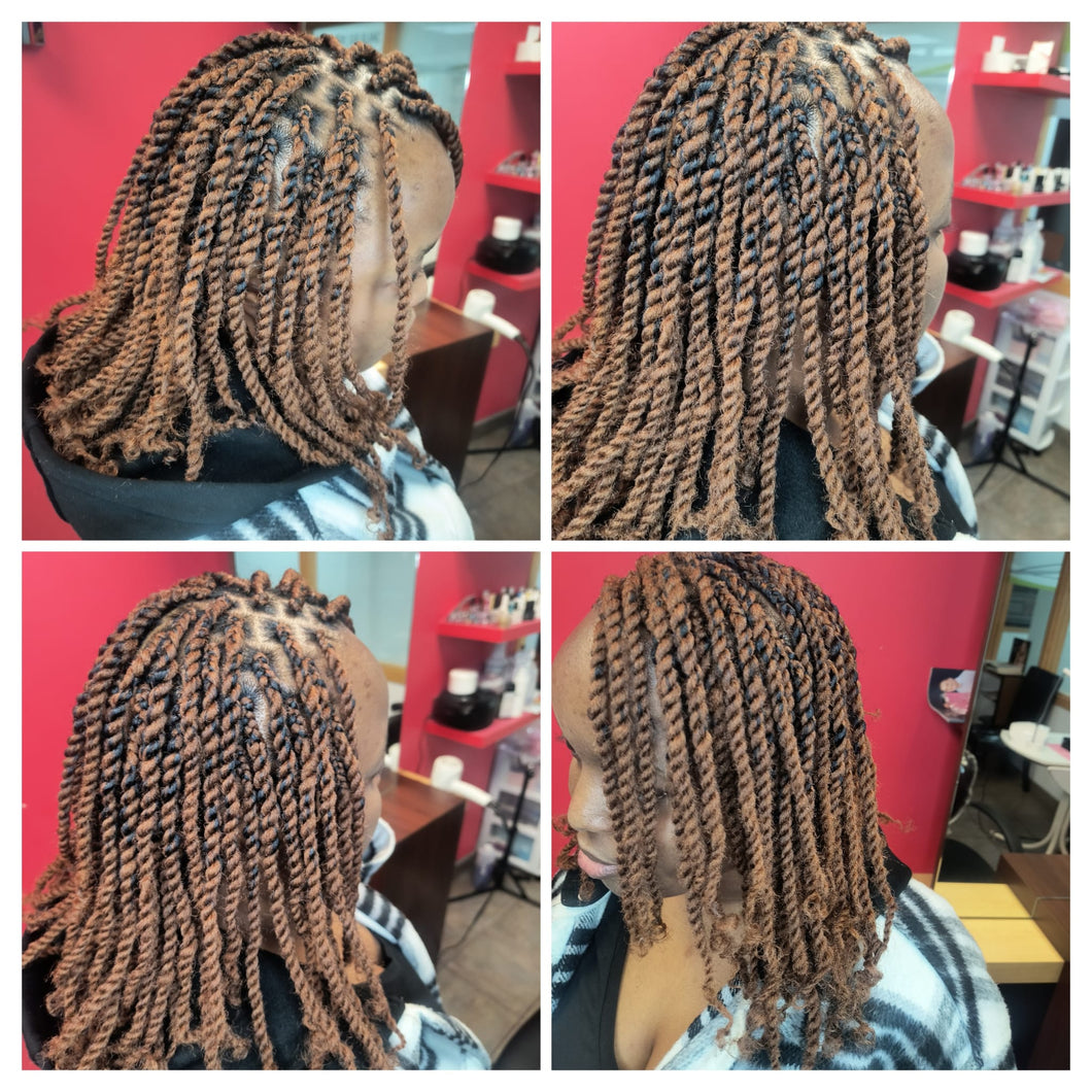 Tresses kinky
Coiffer les Kinky Twists
Coiffures Afro avec Kinky Twist
Tresses Kinky Twist moyennes
